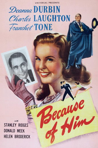 Watch Because of Him 1946 poster