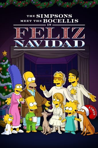 Watch The Simpsons Meet the Bocellis in "Feliz Navidad" 2022 poster