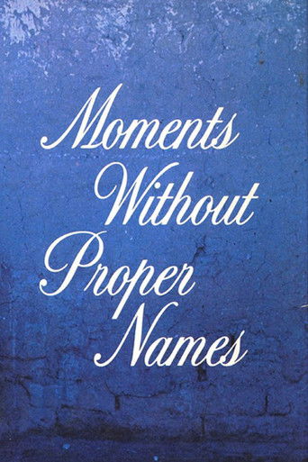Watch Moments without Proper Names 1987 poster