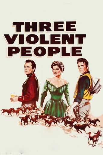 Watch Three Violent People 1956 poster
