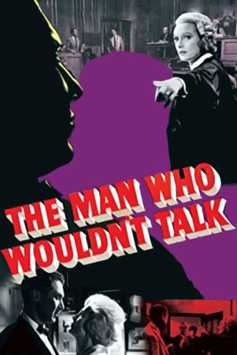 Watch The Man Who Wouldn't Talk 1958 poster